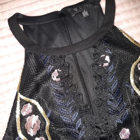 Floral Embroidered Sheath Dress - Picture 2 of 16